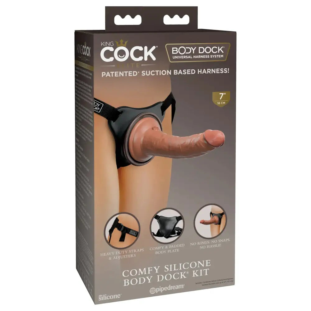 King Cock Elite Comfy Silicone Body Dock Kit - My Temptations Australia