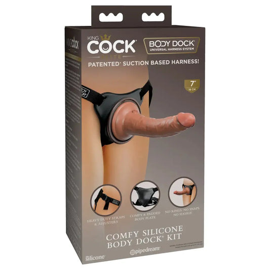 King Cock Elite Comfy Silicone Body Dock Kit - My Temptations Australia