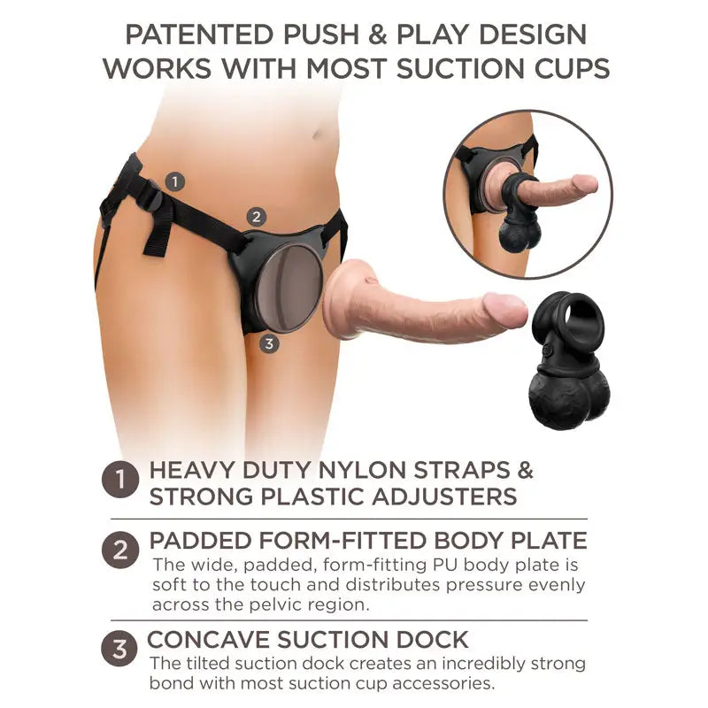 King Cock Elite Ultimate Vibrating Silicone Body Dock Kit