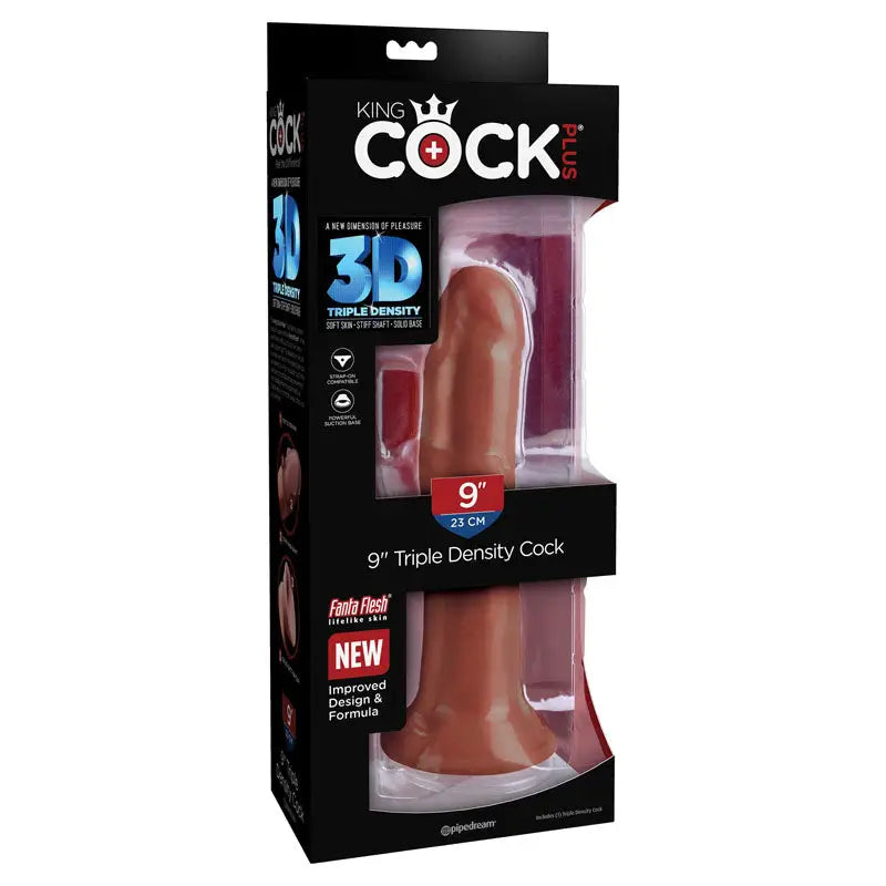 King Cock Plus 8’’ Triple Density Brown Dildo