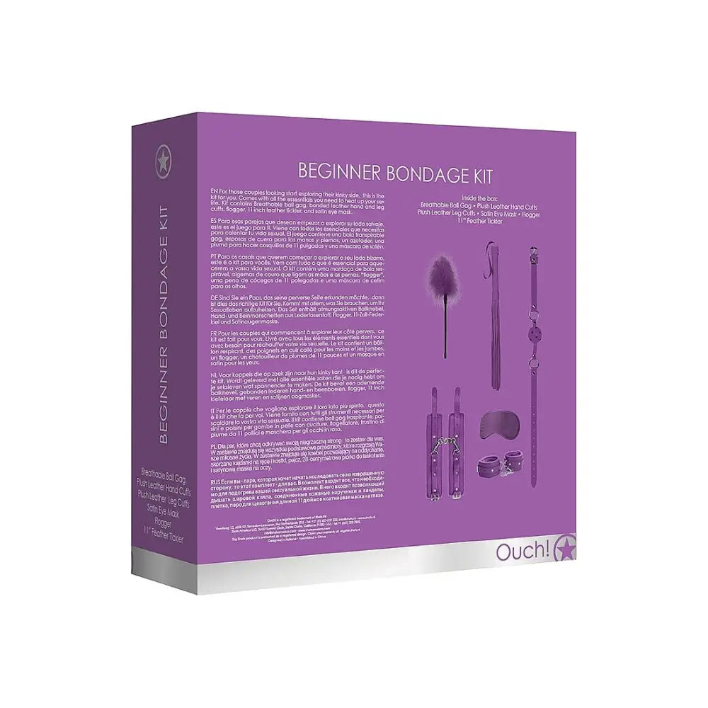 Ouch! Beginners Bondage Kit - Purple