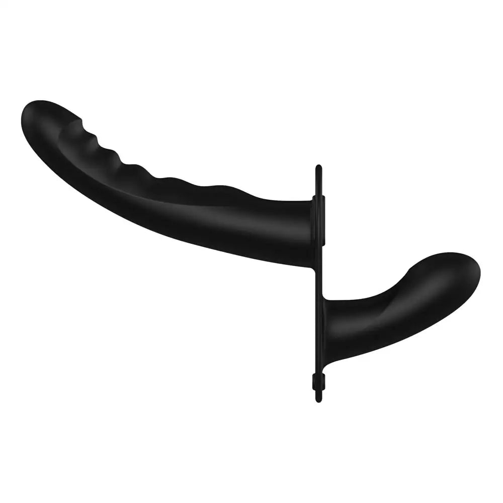 OUCH! Dual Silicone Ribbed Double Ended Strap-On - My Temptations Australia