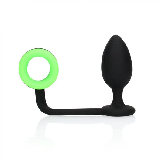 Glow In The Dark Butt Plug with Cock Ring - Bondage Gear Australia