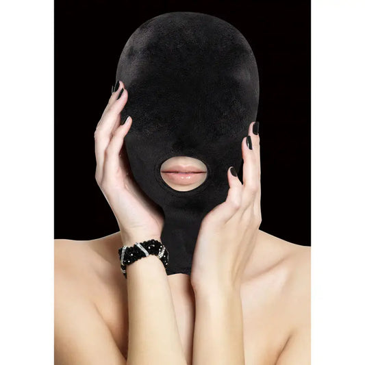 Velvet & Velcro Mask with Mouth Opening