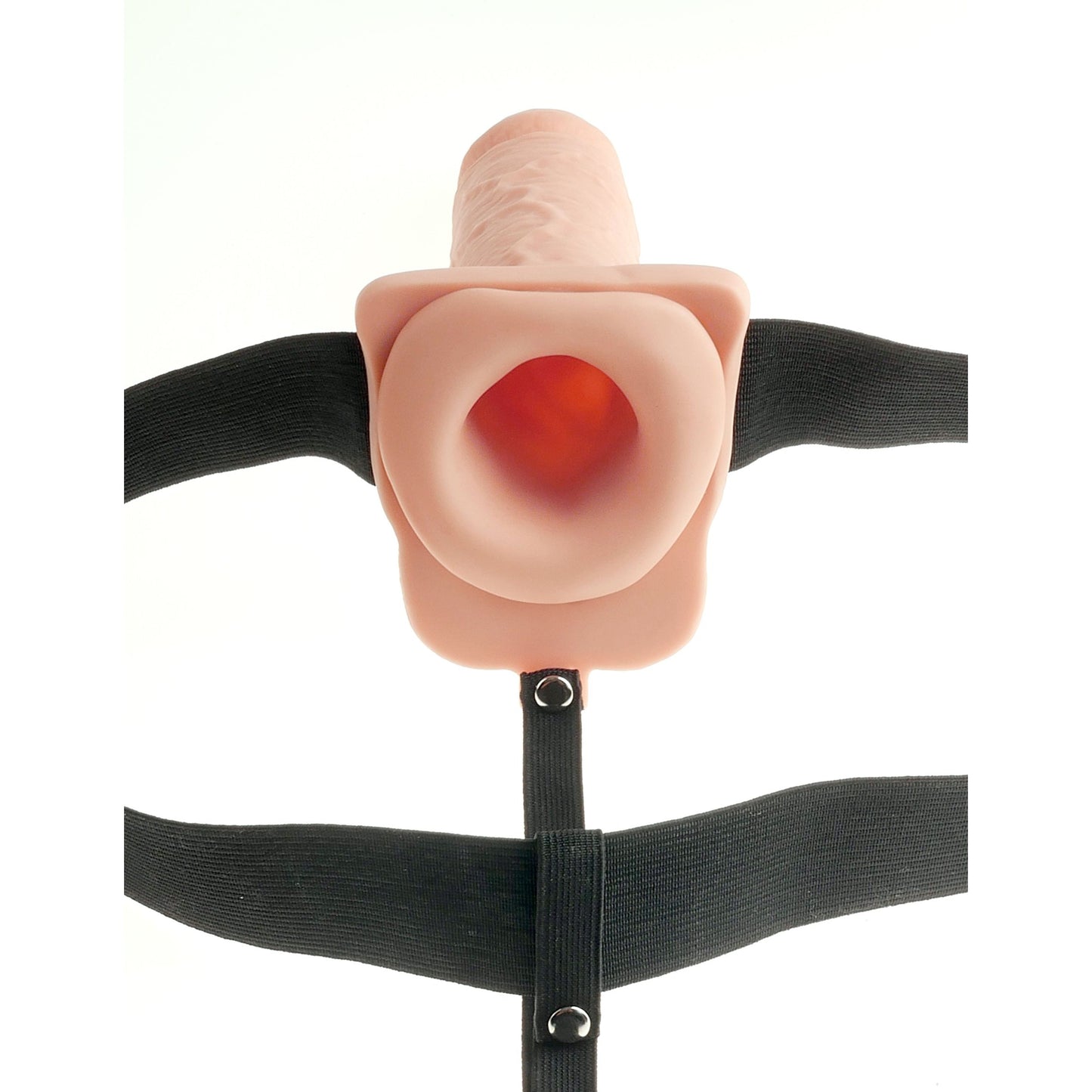  7" Hollow Rechargeable Strap-On with Balls