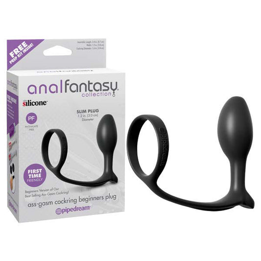 Ass-Gasm Cock Ring Beginners Plug - Sex Toys Online