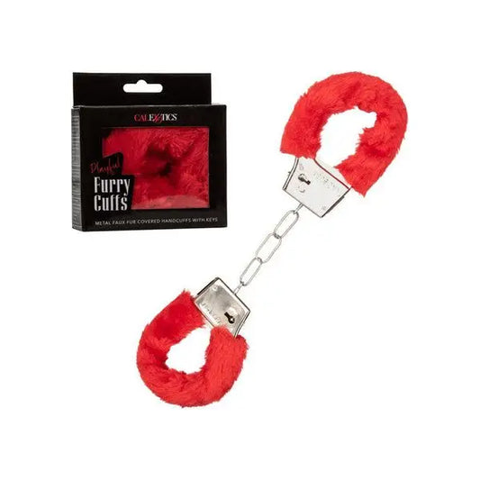 Playful Furry Cuffs Red