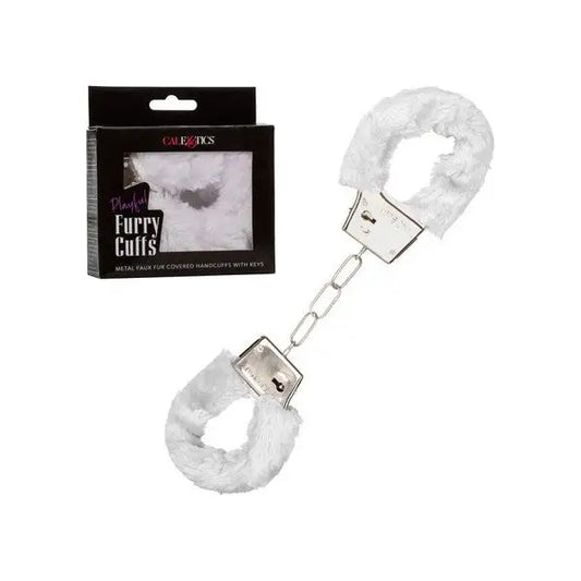 Playful Furry Cuffs White