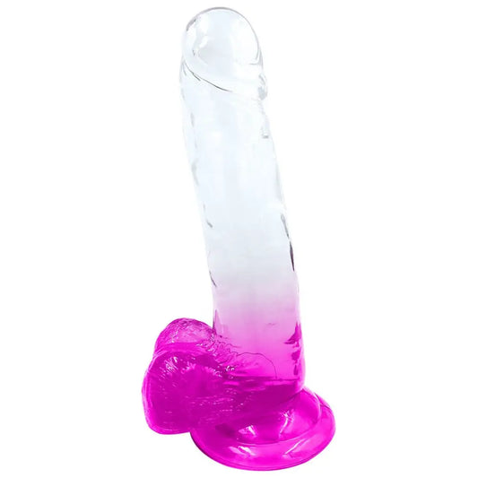 Playful Riders 8in Cock with Balls Pink