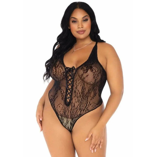 Plus Size Black Teddy By Leg Avenue