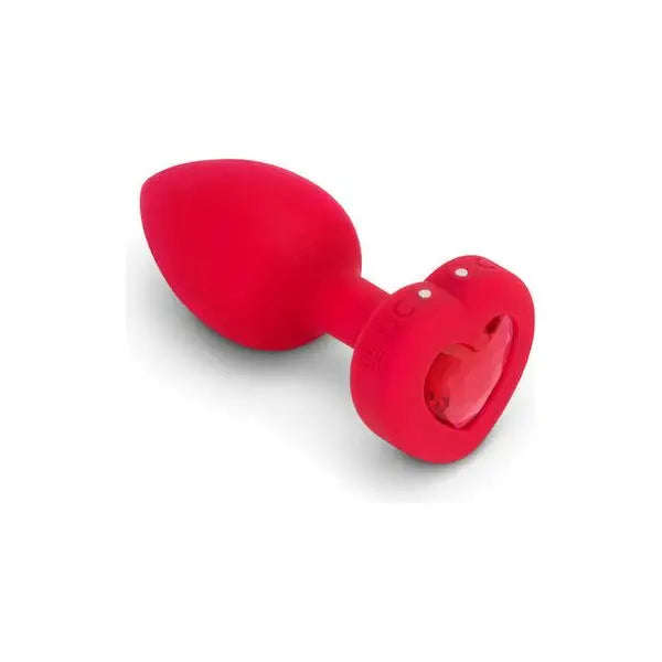 Remote Control Vibrating Jewelled Heart Butt Plug M/L