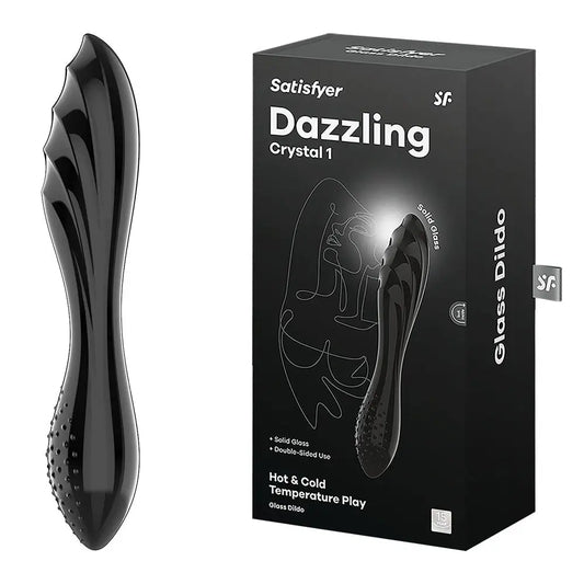 Satisfyer Dazzling Crystal 1 - Glass Black Dildo