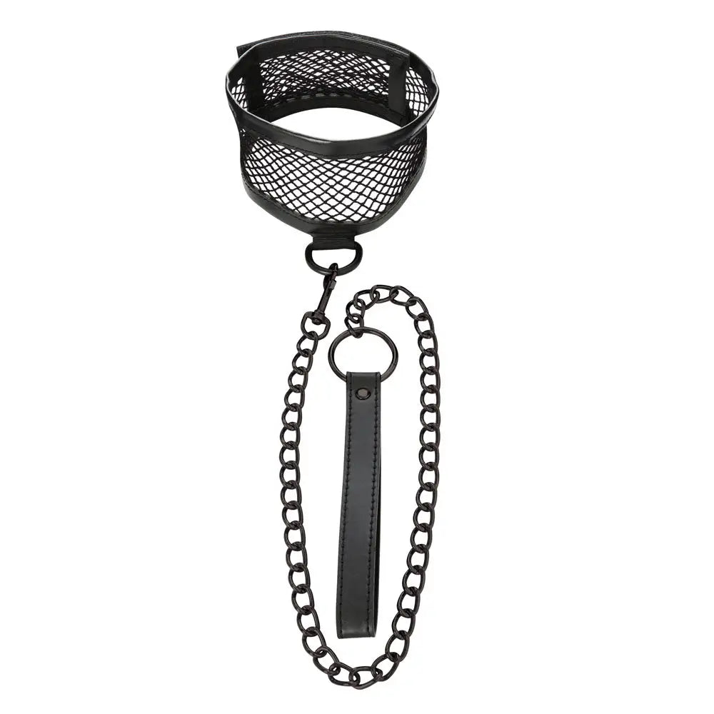 Sex & Mischief Fishnet Collar and Leash - My Temptations Bondage