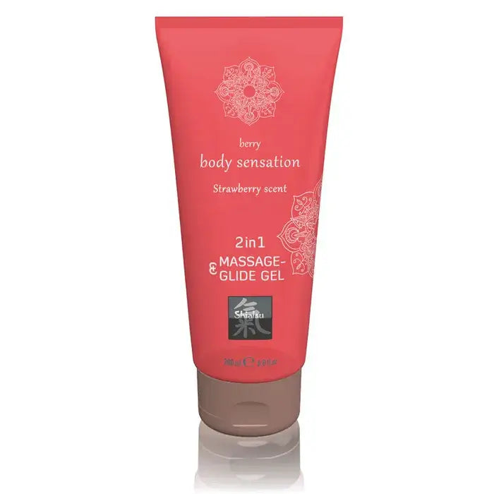 SHIATSU 2in1 Massage & Glide Gel Strawberry Scented - 200 ml - My Temptations