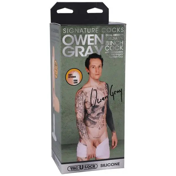 Signature Cocks Owen Gray 8 Inch Silicone Cock