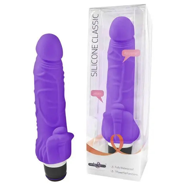 Silicone Classic Clit Stimulator 035 Seven Function Purple