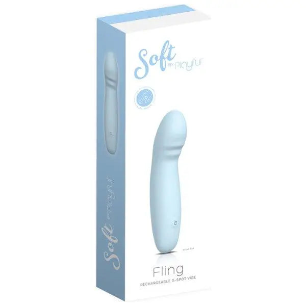 Soft by Playful Fling Rechargeable G-Spot Vibrator Blue