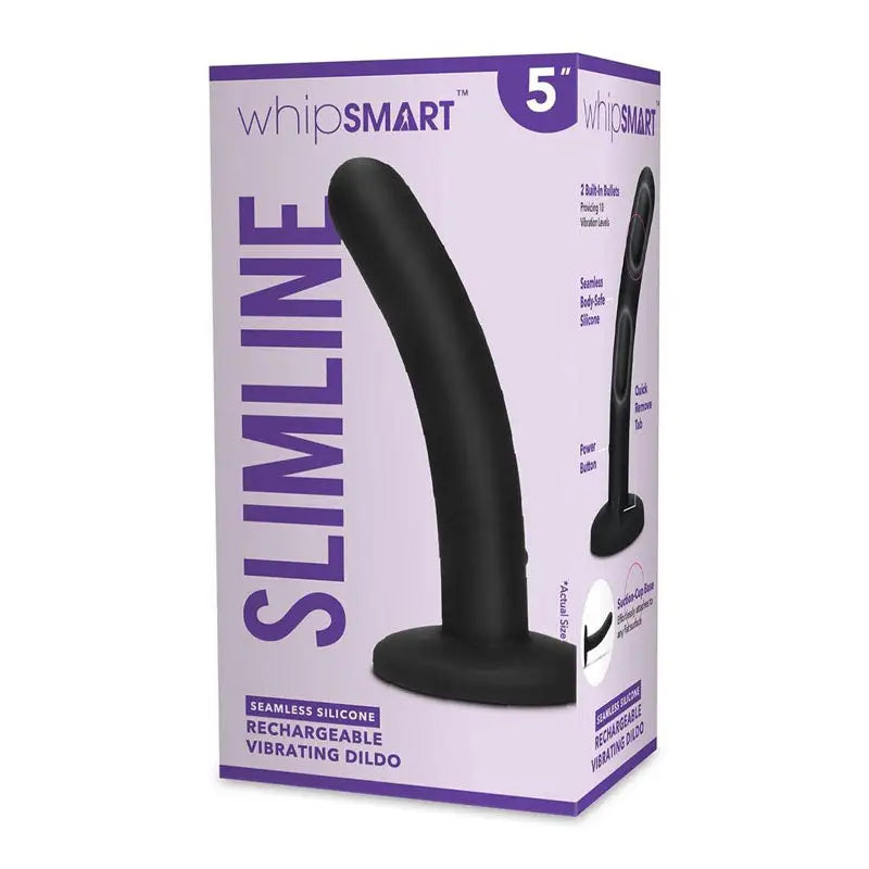 WhipSmart 5’’ Slimline Rechargeable Vibrating Dildo