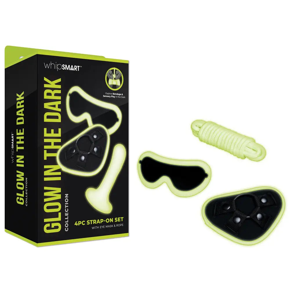 Glow In The Dark 4pc Strap-On Set - My Temptations Sex Toys