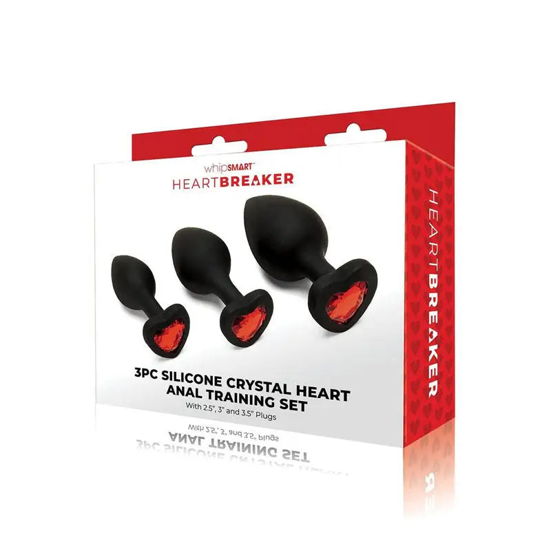 3PC Silicone Crystal Heart Anal Training Set - My Temptations Sex Toys