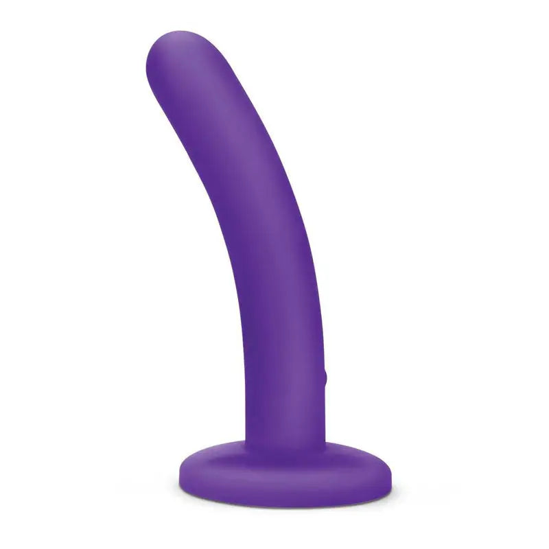 Purple 5" Slimline Rechargeable Vibrating Dildo - My Temptations