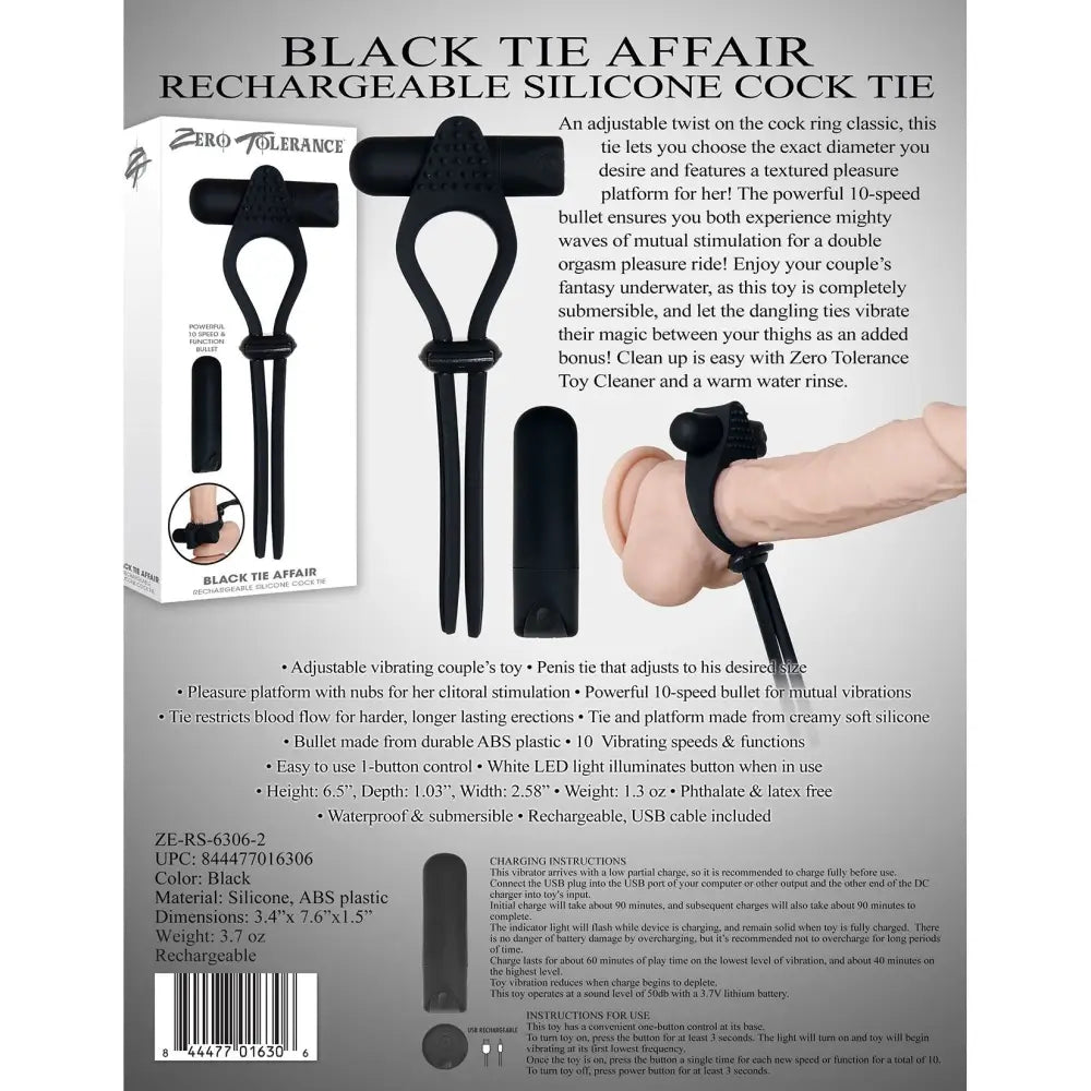 Zero Tolerance Tie Affair  Cock Ring - My Temptations Sex Toys