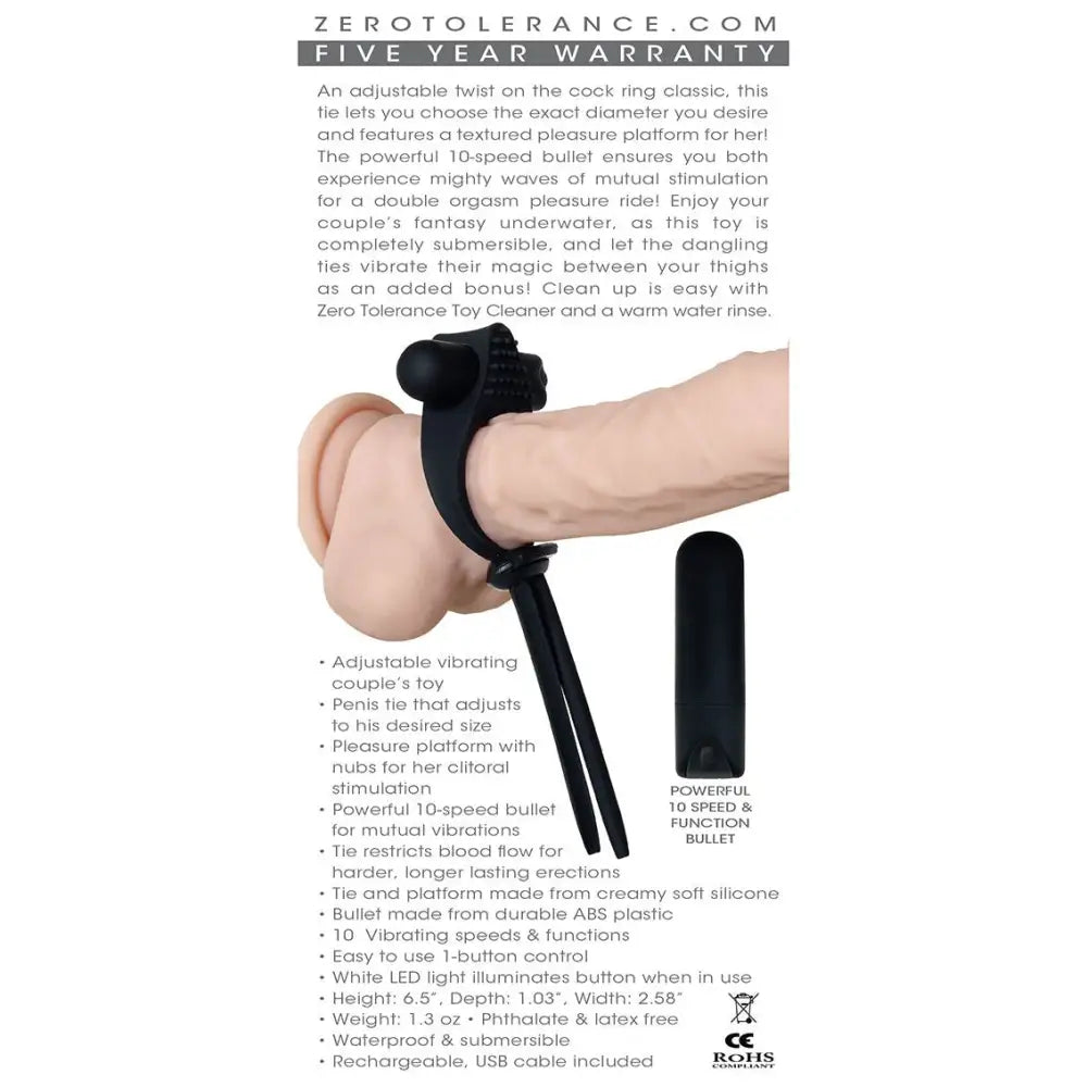 Zero Tolerance Tie Affair  Cock Ring - My Temptations Sex Toys