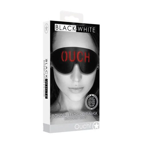 Black & White Bonded Leather Eye-Mask - OUCH Black & White Bonded Leather Eye-Mask - OUCH