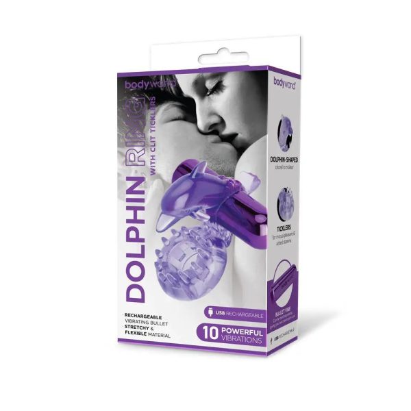 Bodywand Rechargeable Dolphin Ring with Clit Ticklers Bodywand Rechargeable Dolphin Ring with Clit Ticklers