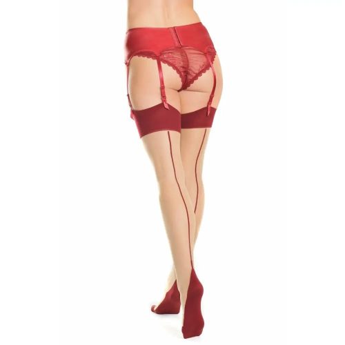 Coquette Stockings With Seam Nude/Merlot 1909 Coquette Stockings With Seam Nude/Merlot 1909