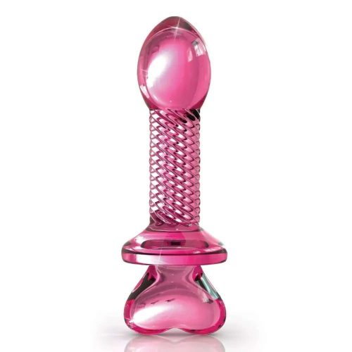 Icicles No 82 Glass Dildo with Pink Heart Icicles No 82 Glass Dildo with Pink Heart