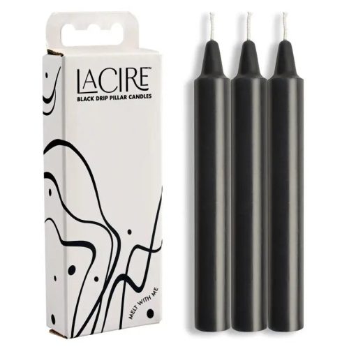 LaCire Drip Pillar Candles - Black LaCire Drip Pillar Candles - Black