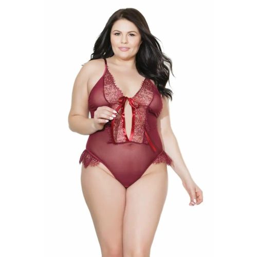 Plus Size Crotchless Teddy By Coquette Plus Size Crotchless Teddy By Coquette