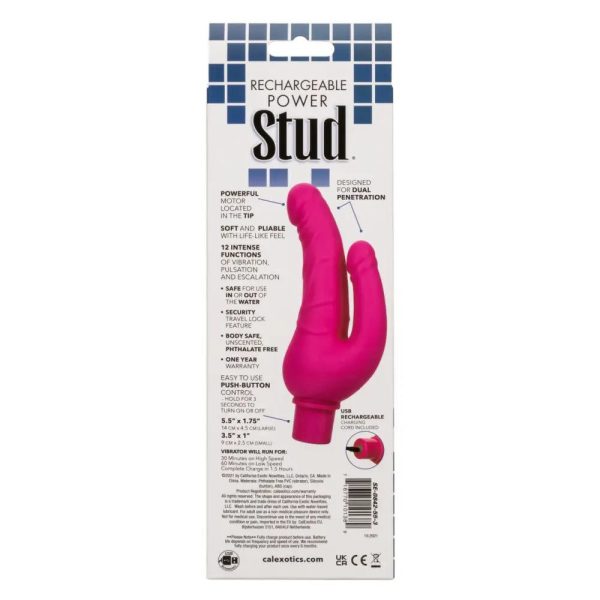Rechargeable Power Stud Over & Under Pink Rechargeable Power Stud Over & Under Pink