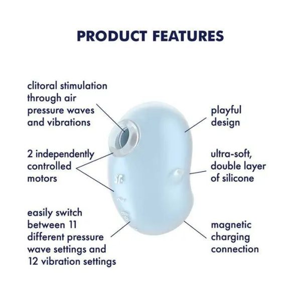 Satisfyer Cutie Ghost - Blue Air Pulse Stimulator Satisfyer Cutie Ghost - Blue Air Pulse Stimulator