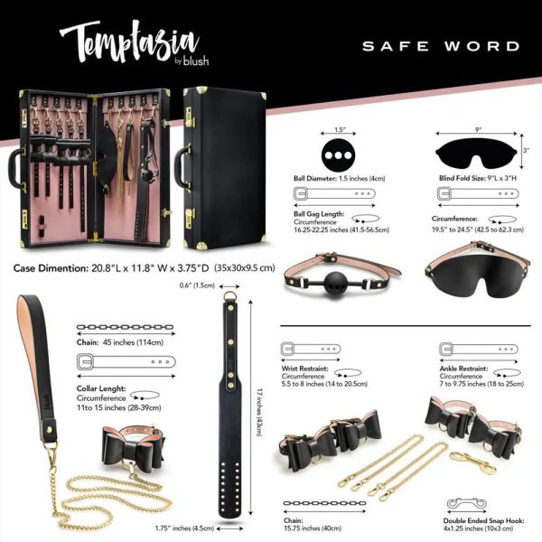 Temptasia Safe Word Bondage Kit with Suitcase Temptasia Safe Word Bondage Kit with Suitcase