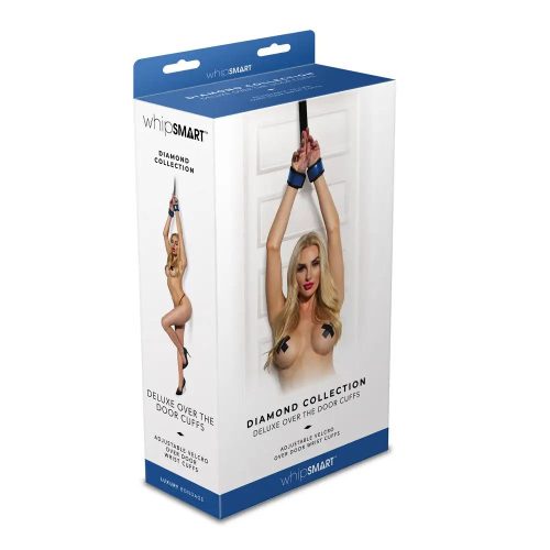 WhipSmart Diamond Deluxe Over The Door Cuffs - Blue WhipSmart Diamond Deluxe Over The Door Cuffs - Blue