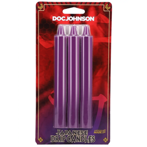 Japanese Drip Candles - 3 Pack - Purple Japanese Drip Candles - 3 Pack - Purple