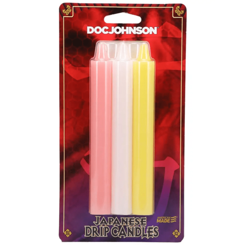 Japanese Drip Candles - 3 Pack - White Yellow Pink Japanese Drip Candles - 3 Pack - White Yellow Pink