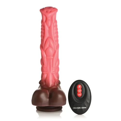 Thrusting & Vibrating Silicone Dildo (1) Thrusting & Vibrating Silicone Dildo