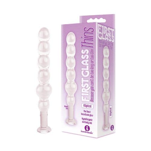 The 9's Glass First Thins, Elliptical - Glass Anal Beads