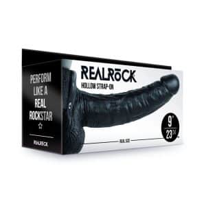 Hollow Black Strap on with Balls