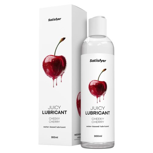 4082998.jpg Satisfyer Juicy Lubricant 300 ml Cheeky Cherry - Cherry Scented Water Based Lubricant - 300 ml Bottle