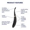 Vibrator with Twirling Tip (2) Black Vibrator with Twirling Tip