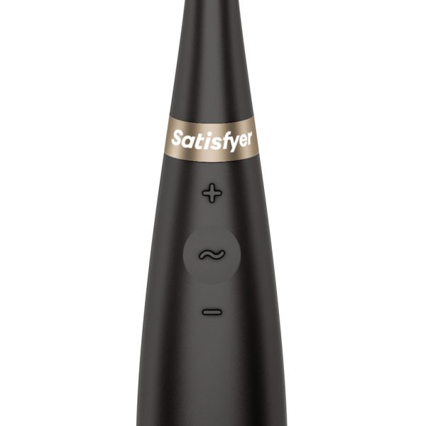 Vibrator with Twirling Tip (7) Black Vibrator with Twirling Tip