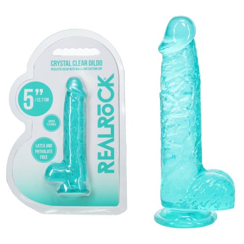 Crystal Clear Dildo with Balls (1) Crystal Clear Dildo with Balls