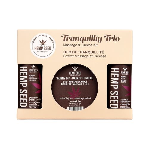 HSMIB2521.jpg Hemp Seed Tranquility Trio - Skinny Dip - Skinny Dip Scented Massage & Caress Kit - 3 Piece Kit